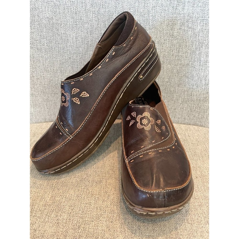 Spring Step L'Artiste Burbank Platform Purple Leather Clog Slip On 41EUR / 9.5US